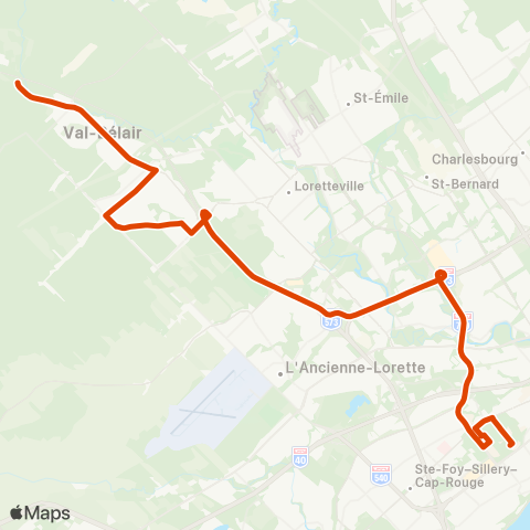 RTC Univ.Laval / Cégep Garneau - Val-Bélair map