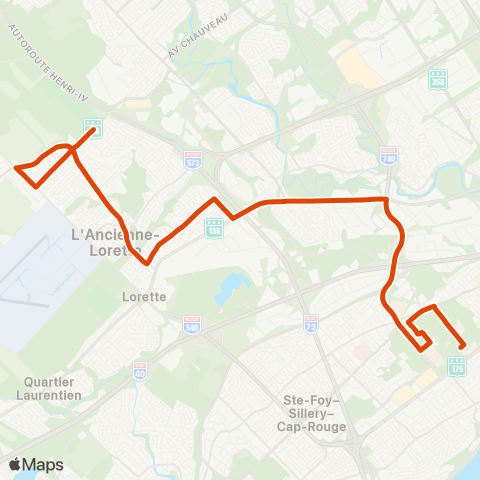 RTC Univ.Laval / Cégep Garneau - l'Ancienne-Lorette map