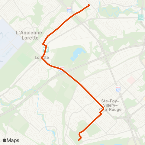 RTC Pointe-de-Ste-Foy - Terminus les Saules map