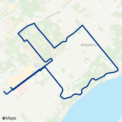 RTC Sillery / U. Laval / Ste-Foy Ctre - U. Laval / Sillery / Ste-Foy Ctre map