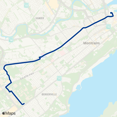 RTC Gare du Palais - Université Laval map