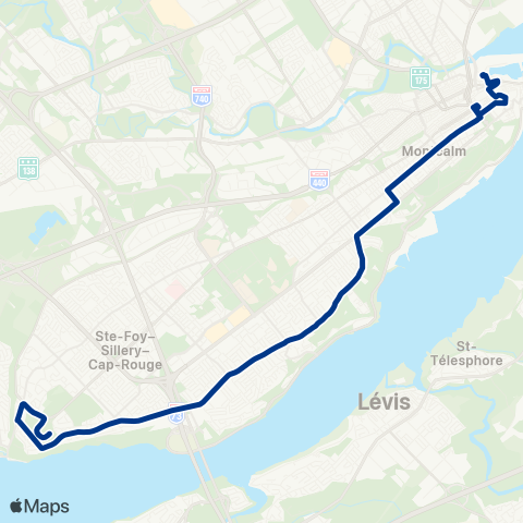 RTC Pl. d'Youville / Gare du Palais - Pointe-de-Ste-Foy map