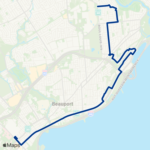 RTC Courville - Terminus Beauport map