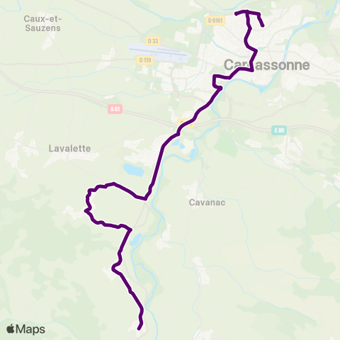 RTCA Montclar - Carcassonne map