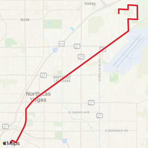 RTC Las Vegas Blvd North map