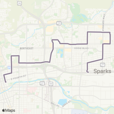 RTC Ride Ninth / Silverada / Sparks map