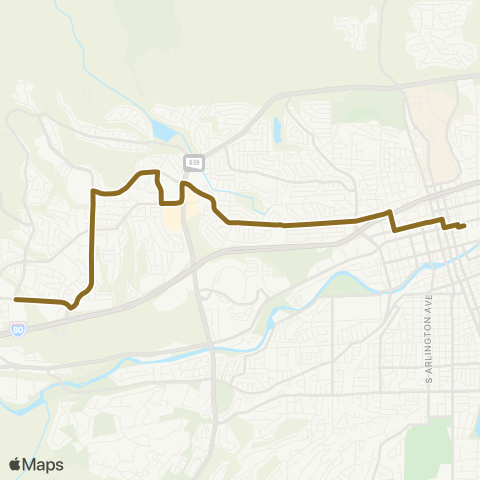 RTC Ride West Seventh map