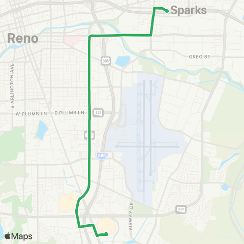 RTC Ride Kietzke map