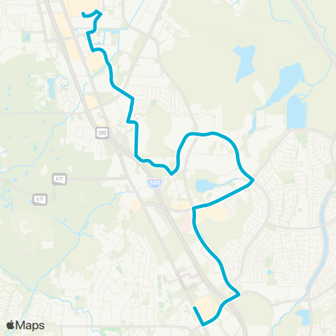 RTC Ride South Meadows / Damonte Ranch map