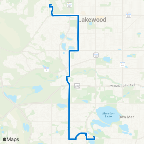 RTD South Kipling Street map