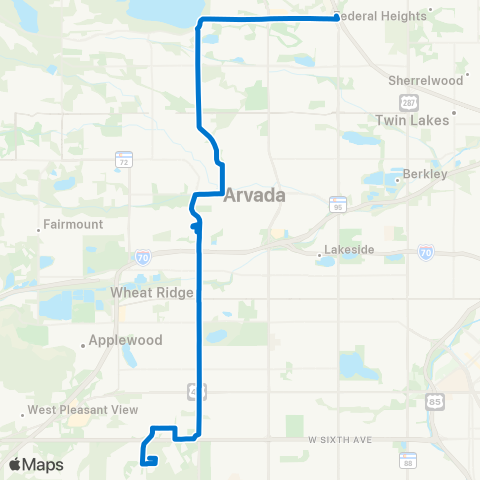 RTD Kipling Street map