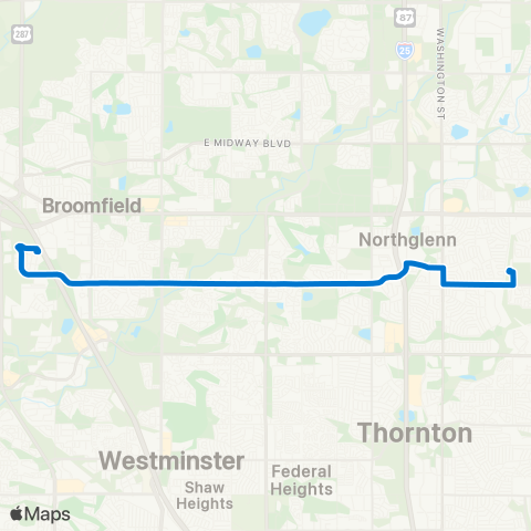 RTD West 112th Avenue map