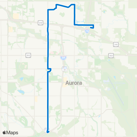 RTD Peoria Street map