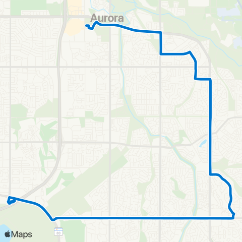 RTD Hampden / Tower map