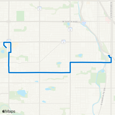 RTD West Florida Avenue map