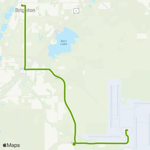 RTD Brighton / Denver Airport map