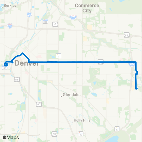 RTD East Colfax Limited map