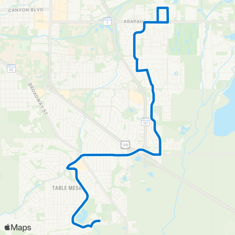 RTD Conestoga / Arapahoe / Fairview H.S. map