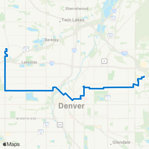 RTD 28th Avenue map