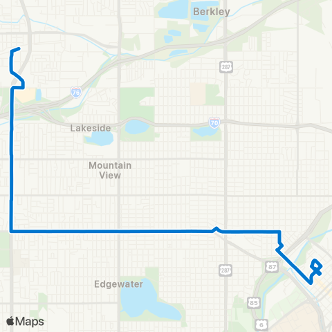 RTD West 32nd Avenue map