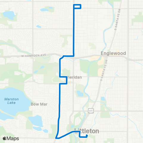 RTD Fort Logan map