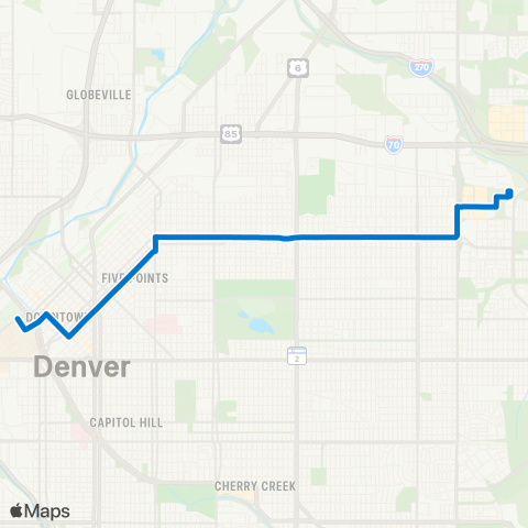 RTD Martin Luther King Blvd map