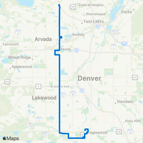 RTD Sheridan Blvd map