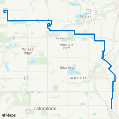 RTD W 52nd Avenue / South Bannock map