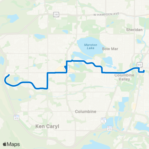 RTD West Bowles map