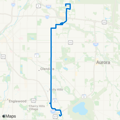 RTD Monaco Parkway map