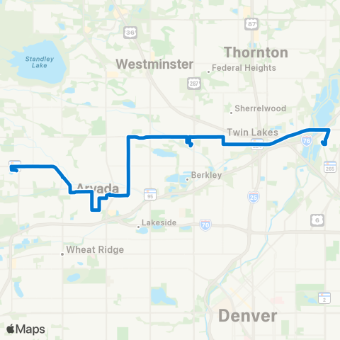 RTD 72nd Avenue map