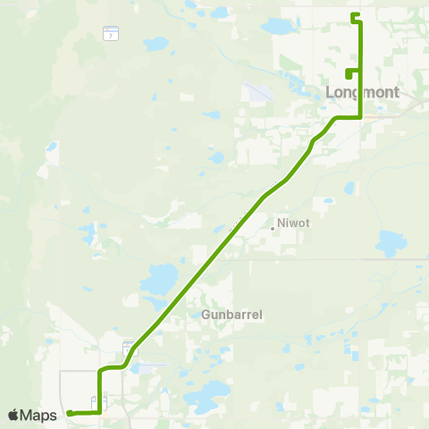 RTD Boulder / Longmont map