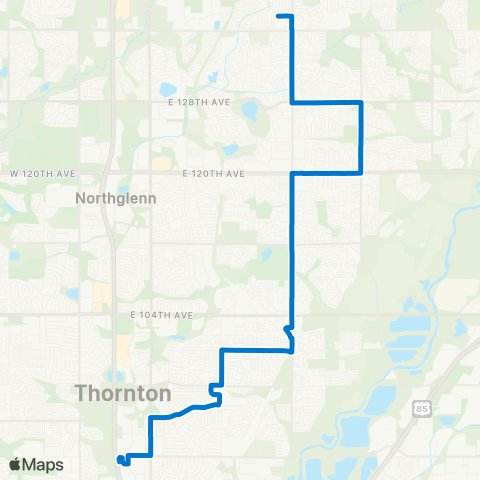 RTD Thornton • 104th Station - Eastlake map