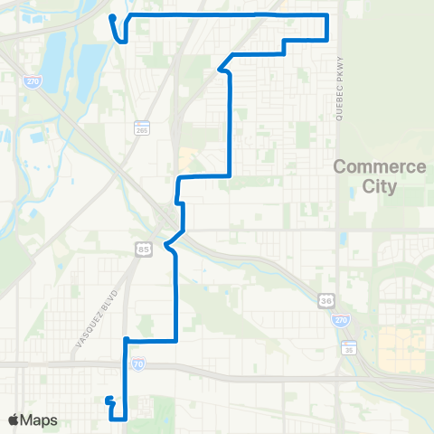 RTD Denver / Commerce City map