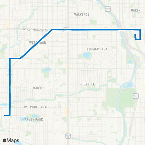 RTD Morrison Road map