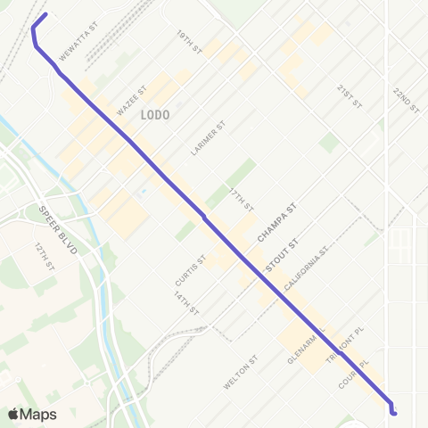 RTD MallRide Shuttle map