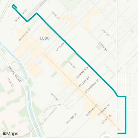 RTD MetroRide Shuttle map