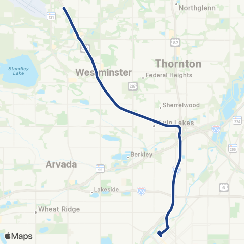 RTD Denver - Broomfield map