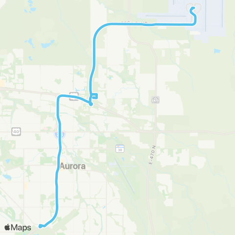 RTD Arapahoe County / Denver Airport map