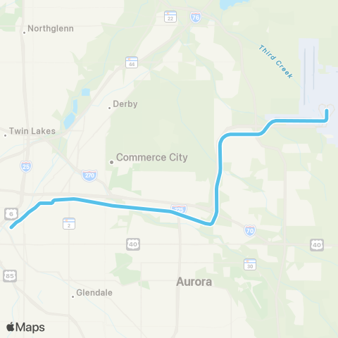 RTD Union Station - Denver Airport map