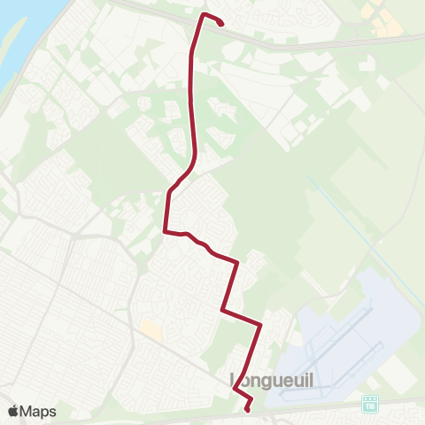 RTL Gare Longueuil - St-Hubert / Sect. B Vieux-Longueuil map