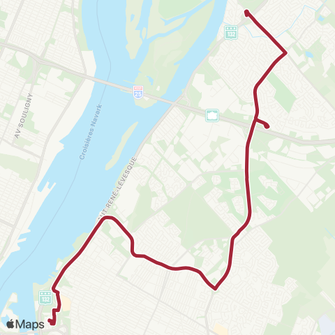 RTL R.-Therrien / J.-Cartier / de Montarville map