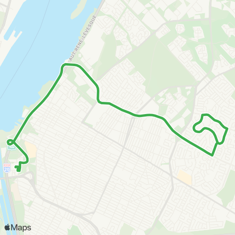 RTL Express Roland-Therrien / Belcourt map