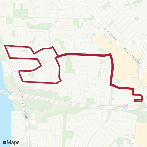 RTL Secteurs P-V Brossard map