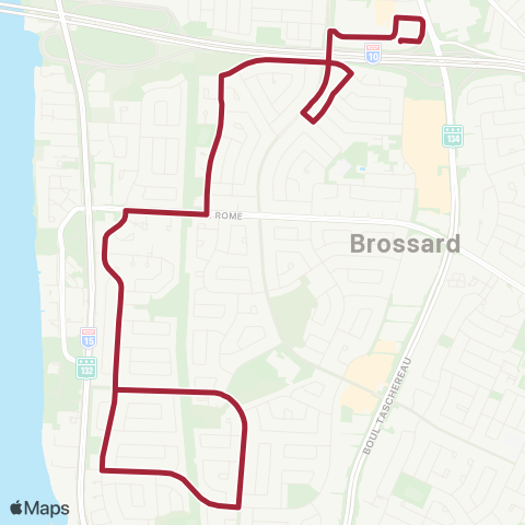 RTL Secteurs R-S-T Brossard map