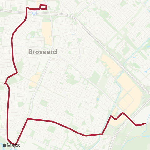 RTL Secteurs R-S-T Brossard map