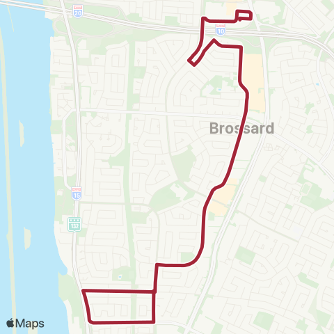 RTL Secteurs R-S Brossard map