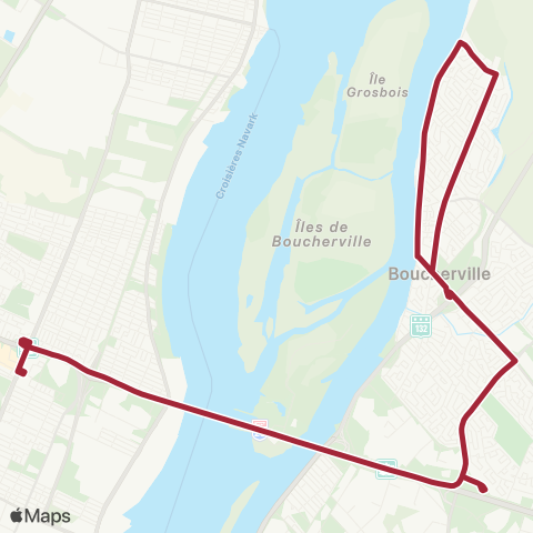 RTL Boucherville / Terminus Radisson map