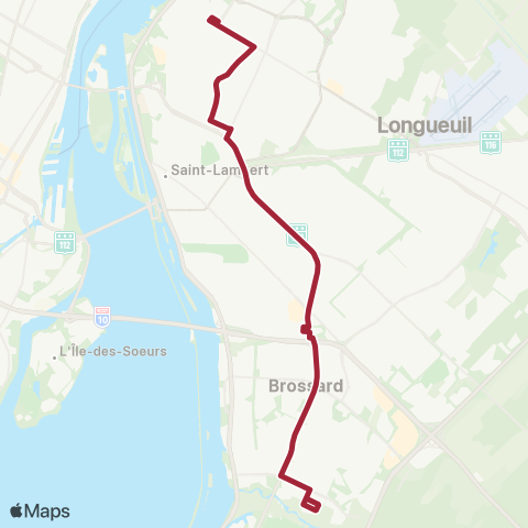 RTL Taschereau / Coteau-Rouge / Cégep e.-Montpetit map