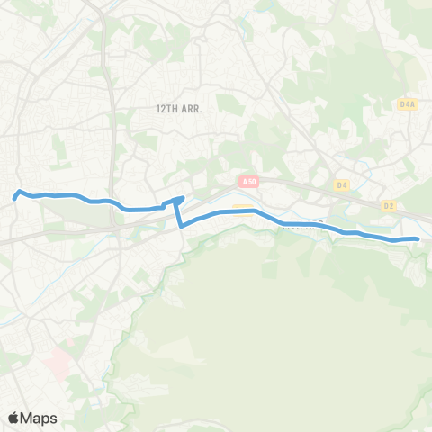 RTM Métro la Timone - la Solitude map